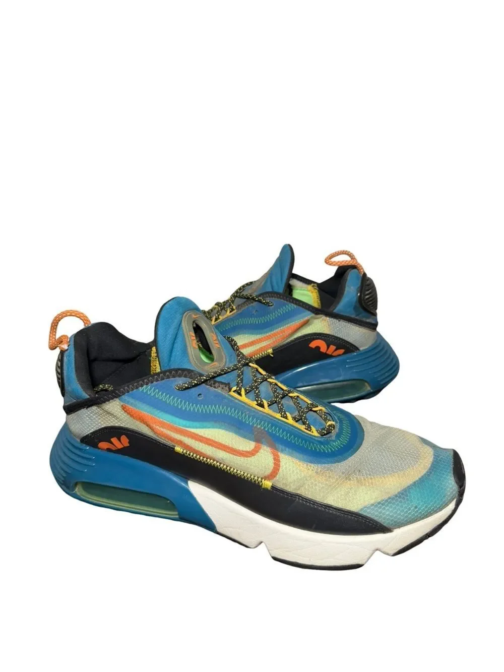 Nike Air men’s Blue & Orange Air Max-Style Sneaker size 12